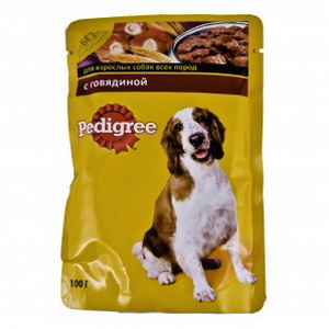 4011100157361 - Полнорационный консервированный корм "Pedigree" Для взрослых собак всех пород, с говядиной, 100г