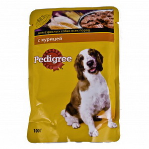 4011100157378 - Полнорационный консервированный корм "Pedigree" Для взрослых собак всех пород, с курицей, 100г