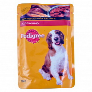 4011100157392 - Полнорационный консервированный корм "Pedigree" Для взрослых собак всех пород, с печенью, 100г