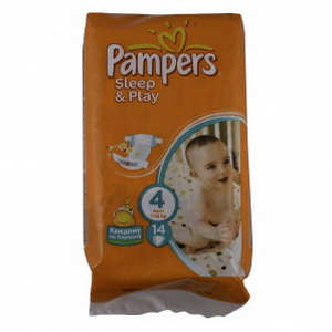 4015400166658 - Детские одноразовые подгузники Pampers Slep and Play с ароматом ромашки ( для детей от 7 до 14 кг.)
