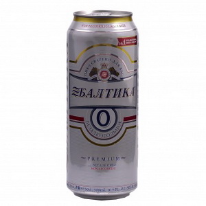Пиво Балтика №0 безалкогольное светлое 0.5л 0.5% жб (4600682012009)