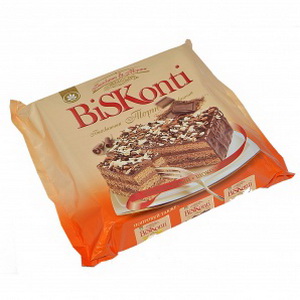 4823012219064 - Торт бисквитный "BisKonti" глазированный шоколадный 400 г.