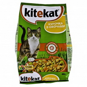 5000159369664 - "Kitekat" Сухой корм для кошек "Курочка с овощами". 400 г