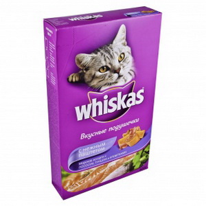 5000159370752 - Полнорационный корм для кошек Whiskas, вкусные подушечки с нежным паштетом - морское ассорти с лососем, тунцом и креветками, 400г.
