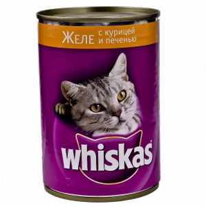5000159373579 - Полнорационный корм для кошек Whiskas, желе с курицей и печенью, 400г.