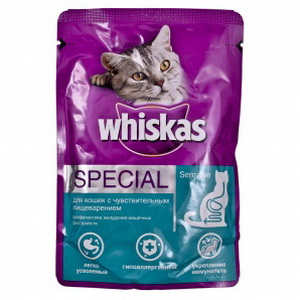 5000159387637 - Whiskas для кошек с чувств.пищевор.100г