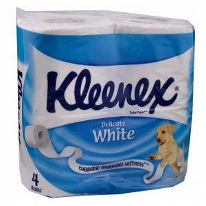 Бумага туалетная Kleenex cottonelle delicate White 2-сл 1x4 рулона м/у (5901478901408)