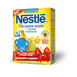 Nestle каша молочная овсяная с яблоком 250 г