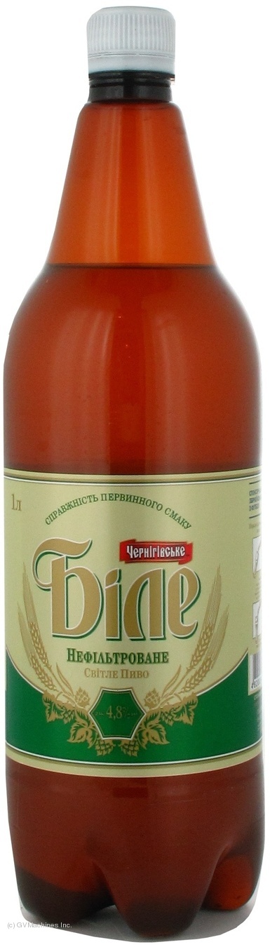 Пиво "Черниговское" белое, нефильтрованное, 1 л. ПЭТ, штрих-код ...