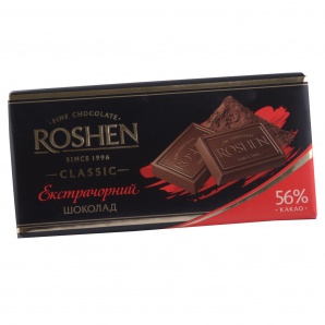 Шоколад Roshen пористый экстрачерный 80г