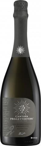 08051566050031 — Вино игристое Cantina Progettidivini Valdobbiadene Prosecco Superiore белое брют 0.75 л 11% 