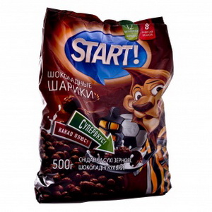 2000098248016 — Сухой завтрак "Start" Шарики шоколадные 500г