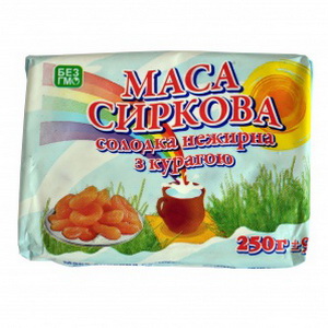 2048215000017 — Творог "Сакский Молоко-Завод" Курага 0% м/у 250г