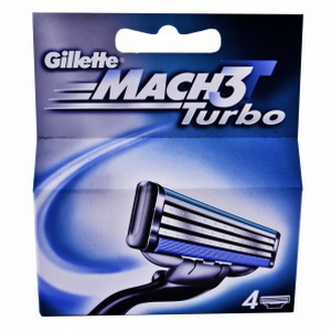 3014260274917 - Картридж для бритвенного станка "Gillette" Mach 3 Turbo (4к)