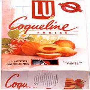 3017760015097 — Печенье сдобное Cogueline Fraise с клубничной начинкой "LU", 165г
