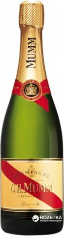 3043700114001 — Шампанское Mumm Cordon Rouge Demi-Sec белое полусухое 0.75 л 12% в подарочной упаковке