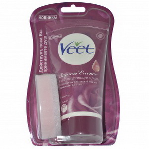 3059944022330 — Гель для депиляции в душе "Veet" с ароматом бархатной розы и эфирными маслами, 135мл