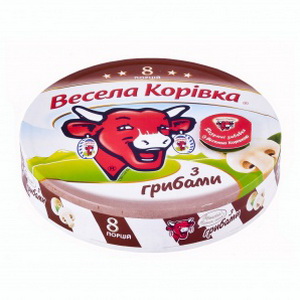 3073780979009 — Сыр пл.Веселая коровка 140г с грибами
