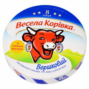 3073781045710 — Сыр плавленый "Веселая коровка" 8 ломтиков Сливочный 120гр