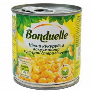 3083680015394 — Кукурудза ніжна консерв. "Bonduelle" 170г ж/б