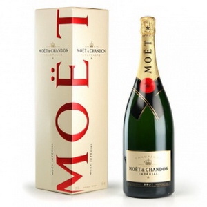 3185370001233 — Шампанське Moet+Chandon Brut Imperial сухе біле, подарунк. уп 0, 75 л