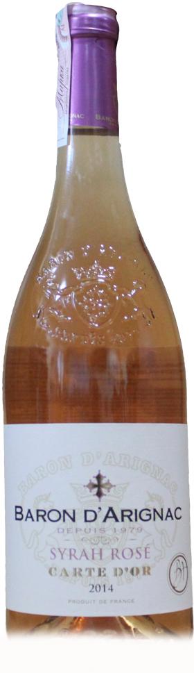 3263286343569 — Вино Baron d'Arignac Syrah Rose розовое сухое 0.75 л 12% 