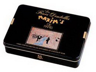 3391860002035 — Горький шоколад Maxim`s Lace Crepes в жестяной шкатулке, 180г