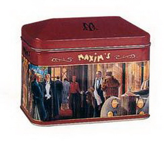 3391860004107 — Конфеты из молочного шоколада с пралине и орехами Maxim's Restaurant Tin в жестяной шкатулке, 180г