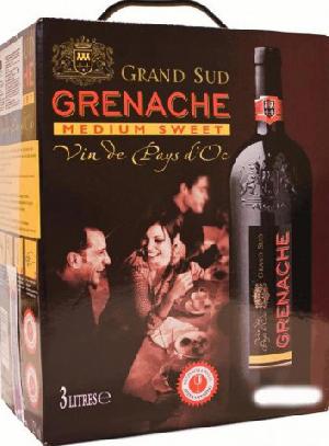 3500610033209 — Вино Les Grands Chais de France Grand Sud Grenache красное полусладкое 3 л 12.5% 