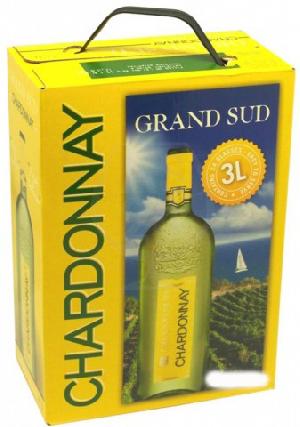 3500610039294 — Вино Les Grands Chais de France Grand Sud Chardonnay белое сухое 3 л 12.5% 