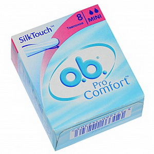 3574660142303 — Тампони "o. b. Pro comfort" Міні, 2 каплі, 8 шт