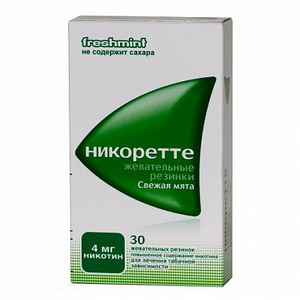 3574660436181 — Никоретте, жевательная резинка(мята) 4мг 30шт