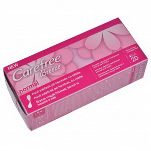 3574660597370 — Салфетки женские гигиенические ежедневные Carefree Breeze normal, 20шт.