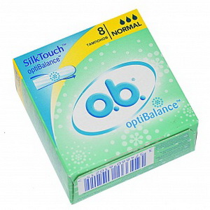 3574660610215 — Тампоны "o.b. optiBalance" Normal, SilkTouch, 8шт