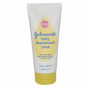 3574660650822 — Крем "Johnson`s baby" Бережный уход для новорожденных 100мл