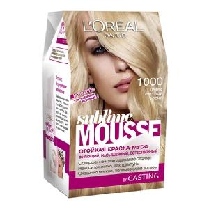 3600522063186 — L" Oreal Paris Стойкая ухаживающая краска-мусс Sublime Mousse 1000 Очень светлый блонд В упаковке: 1 шт