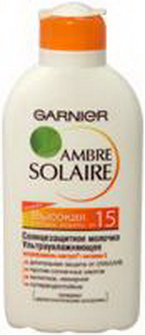 3600540130815 — Солнцезащитное молочко Ambre Solaire, ультраувлажняющее, высокая степень защиты SPF 15, 200 мл