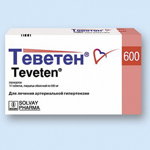 3760008321312 — Теветен, таблетки 600Мг 14 шт