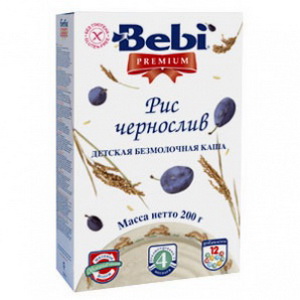 3838471016469 — Каша безмолочная Bebi Premium Рис Чернослив с 4 месяцев (Бэби) 250г