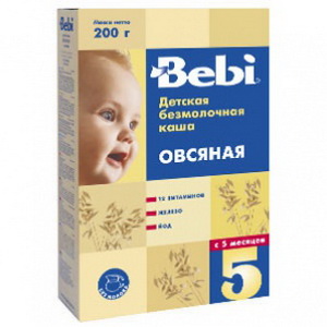 3838471016483 - Детская без молочная каша Bebi Овсяная