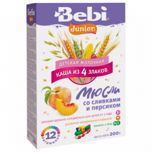 3838471018586 - Bebi junior детская молочная каша из 4 злаков