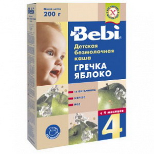 3838471019873 — Каша Bebi без мол. гр-ябл.200 г. 