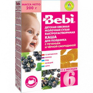3838471022330 — Каша детская Bebi молочная Печенье с черной смородиной