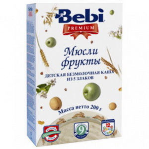 3838600054386 — Дп беби каша премиум мюсли-фрукты б/мол.