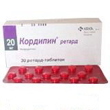 3838989501013 — Кордипин ретард, таблетки 20мг 30 шт