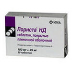 3838989541361 — Лориста Нд, таблетки 100Мг+25Мг 30 шт