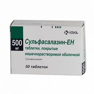 3838989578602 — Сульфасалазин ЕН, таблетки,покрытые кишечнорастворимой оболочкой 500мг 50шт