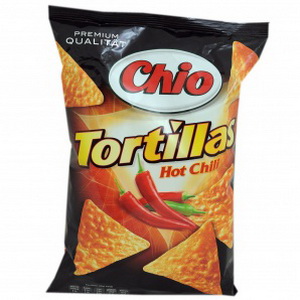 4001242002124 — Чипсы "Chio" Tortilla кукурузные чили 125г