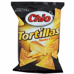 4001242002162 — Чіпси "Chio" Tortilla кукурудзяні сир 125г