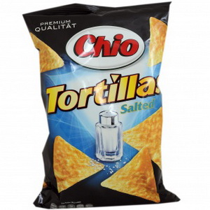 4001242002308 — Чипсы "Chio" Tortilla кукурузные соленые 125г